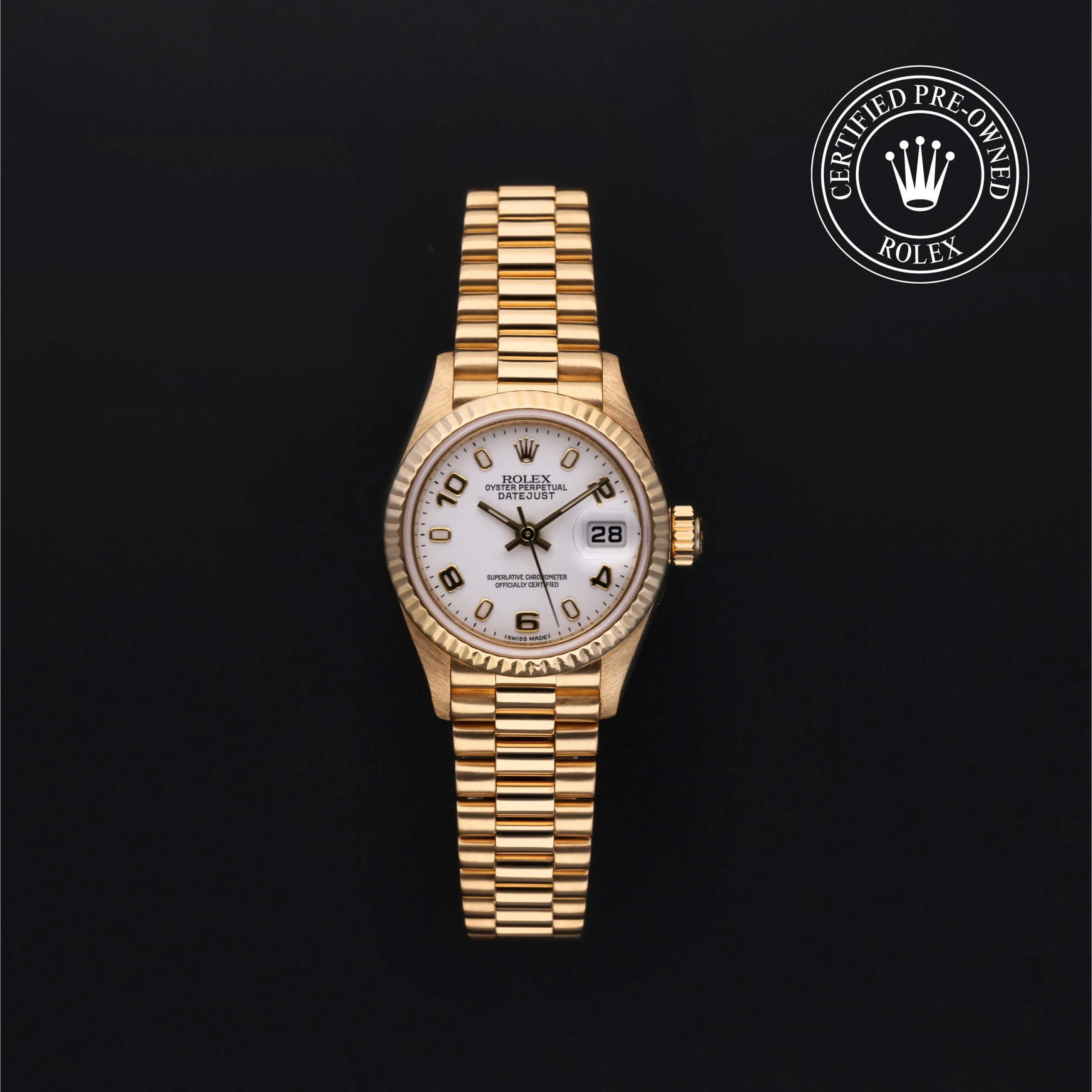 Rolex Lady-Datejust 69178 26mm Yellow gold Champagne