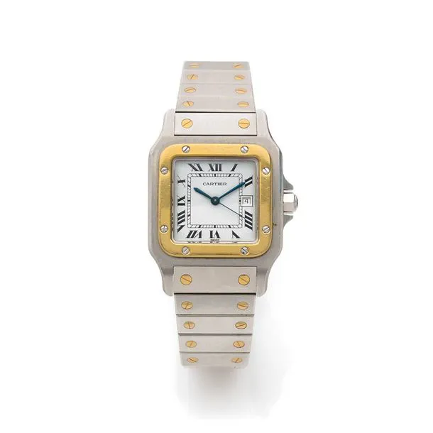 Cartier Santos Galbée 2961 29mm Stainless steel and yellow gold White
