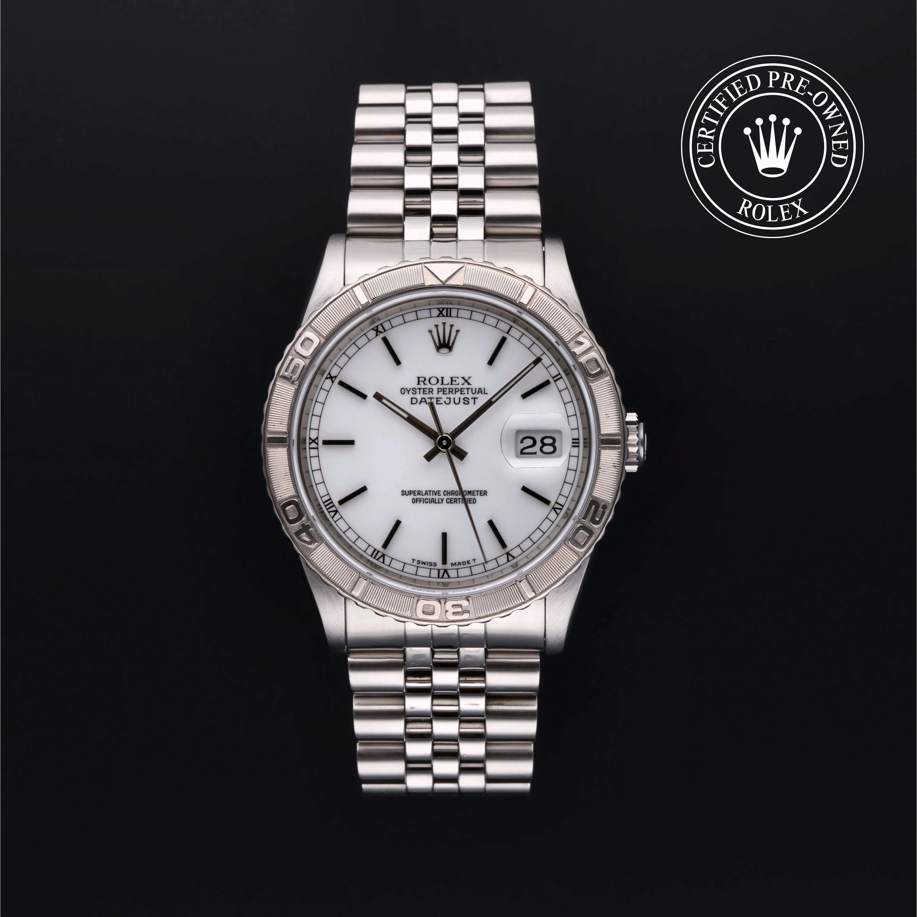 Rolex Datejust Turn-O-Graph 16264 36mm Stainless steel White