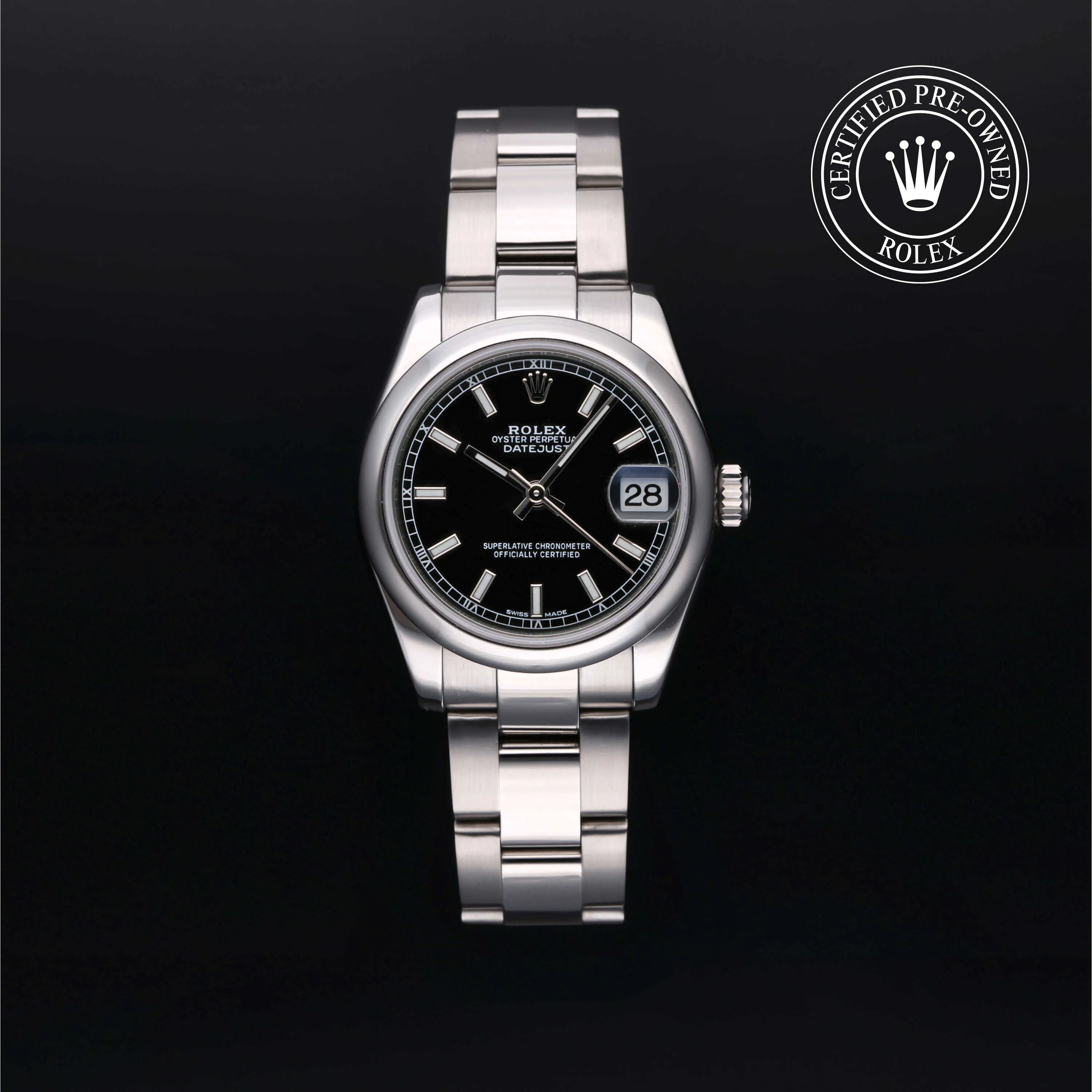 Rolex Datejust 178240 31mm Stainless steel Black