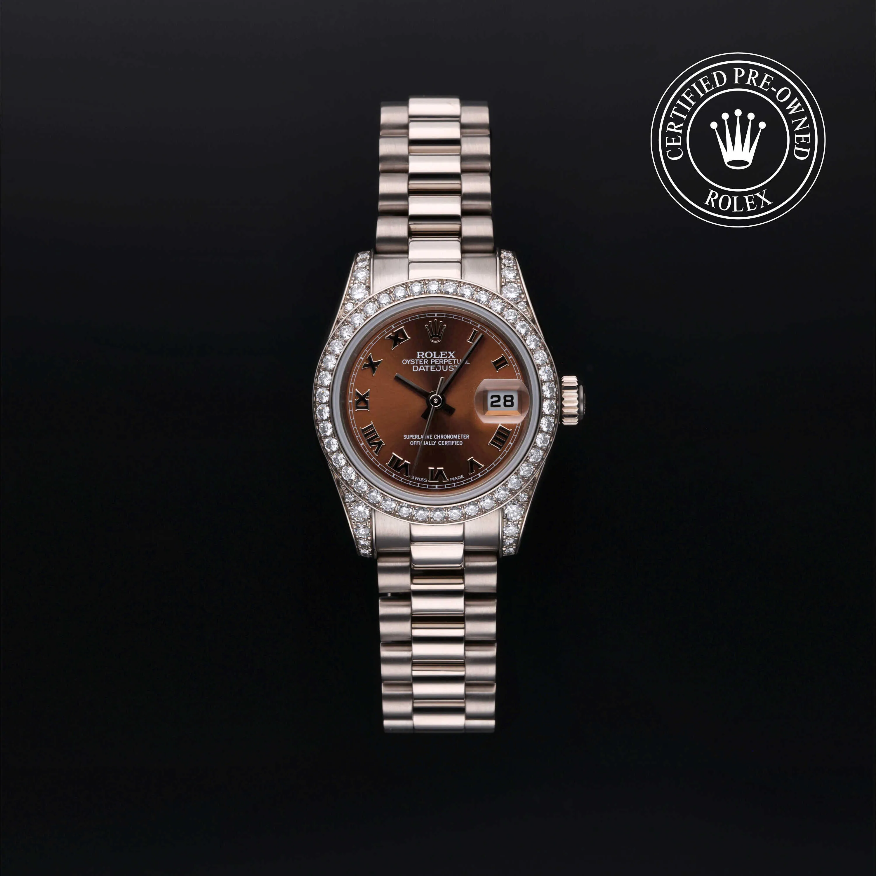 Rolex Datejust 179159 26mm White gold Brown