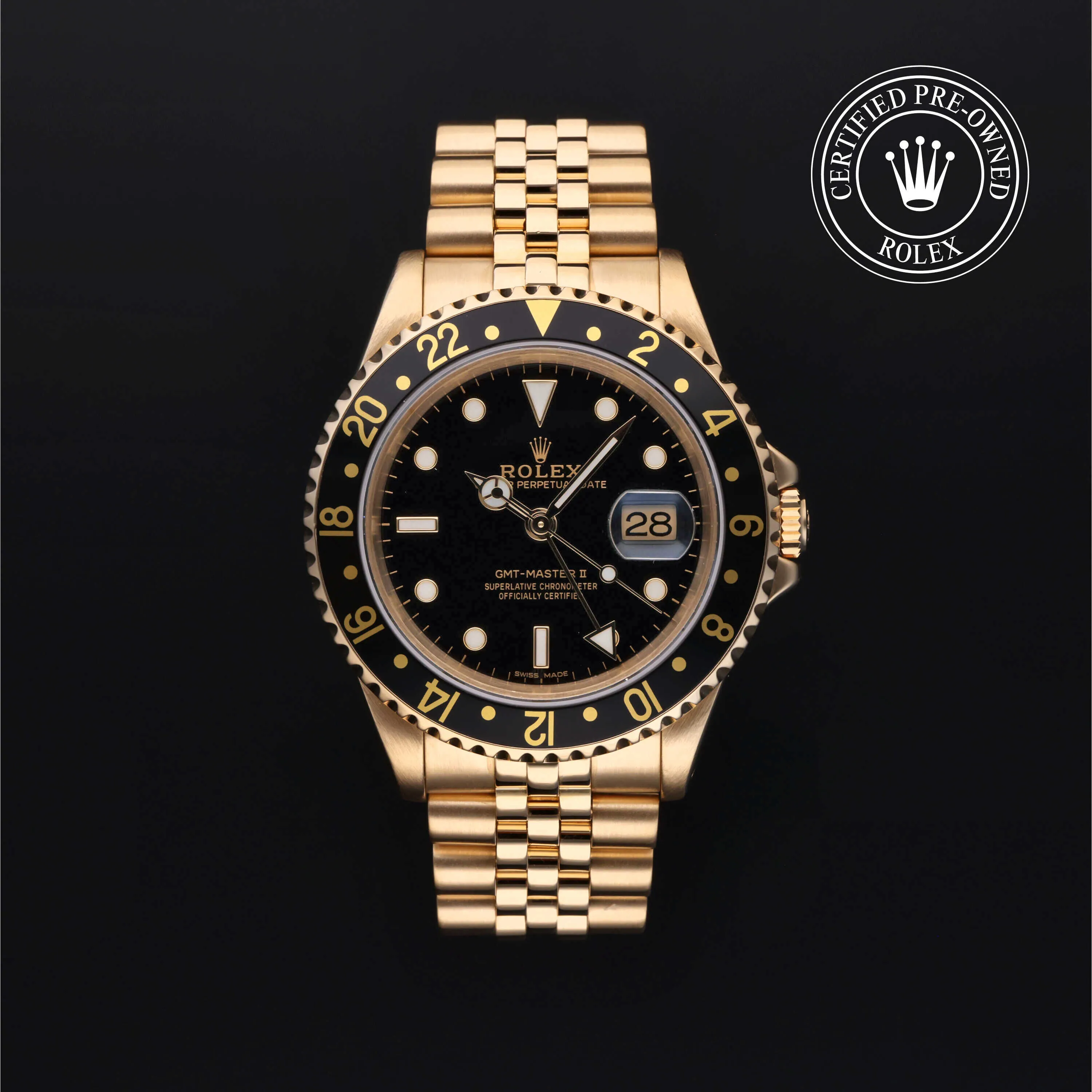 Rolex GMT-Master II 16718 40mm Yellow gold Black