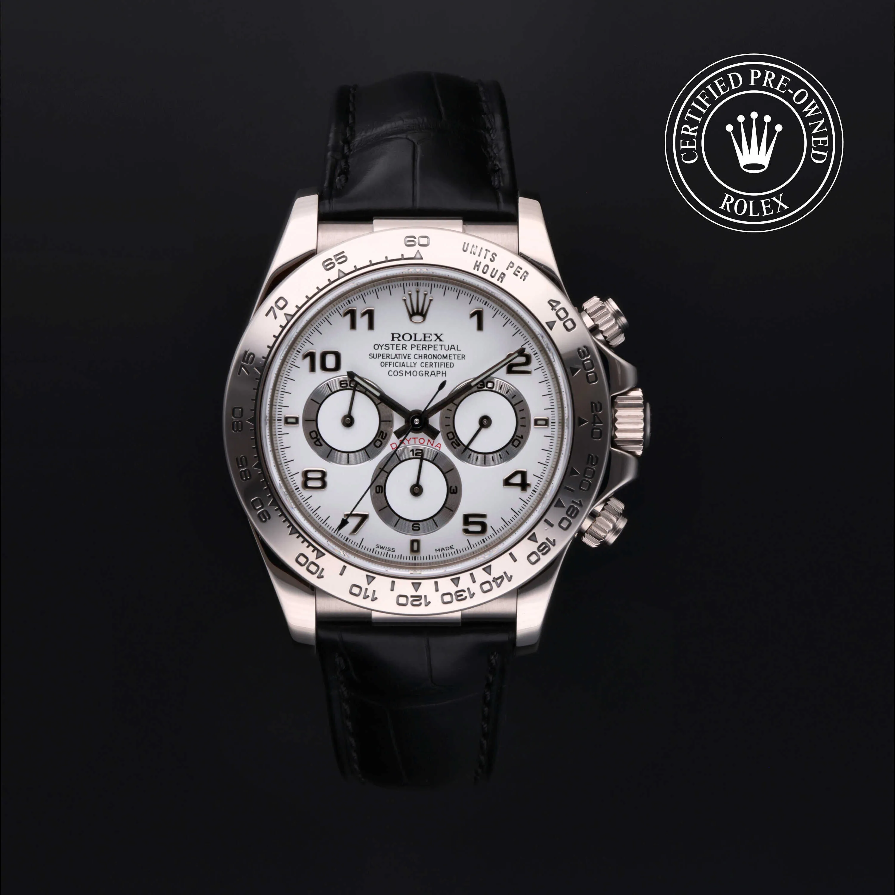 Rolex Daytona 16519 40mm White gold White