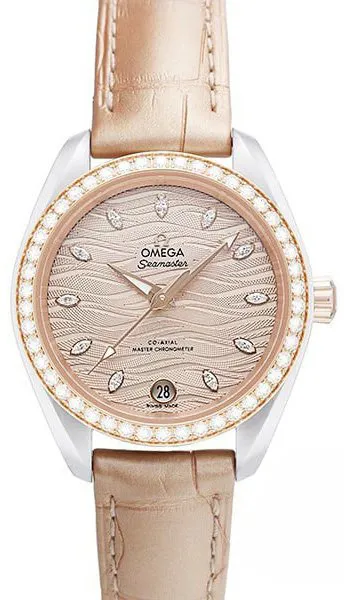 Omega Aqua Terra 220.28.34.20.59.001 34mm Rose gold and Stainless steel Gray