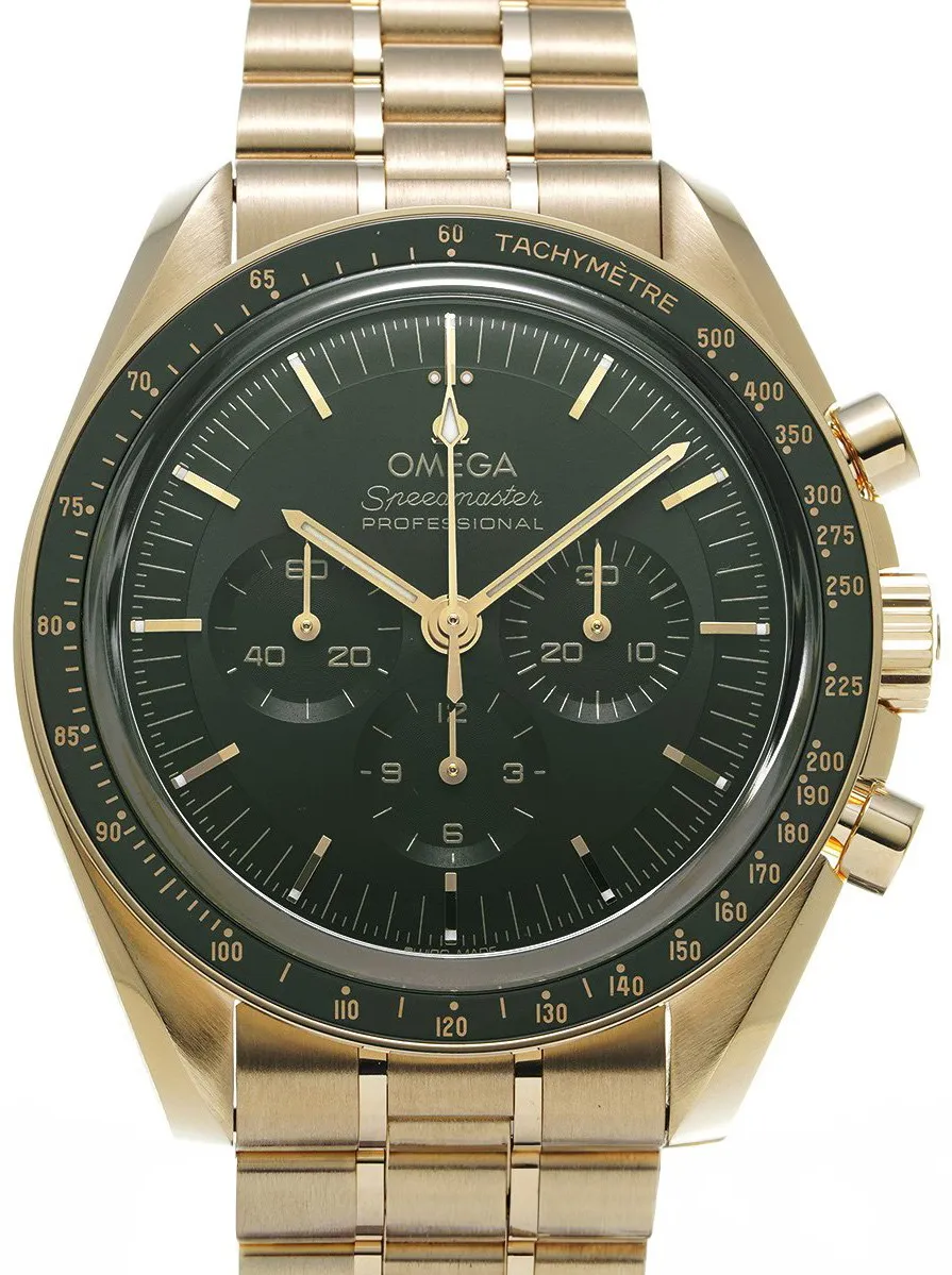 Omega Speedmaster 310.60.42.50.10.001 42mm Yellow gold Green