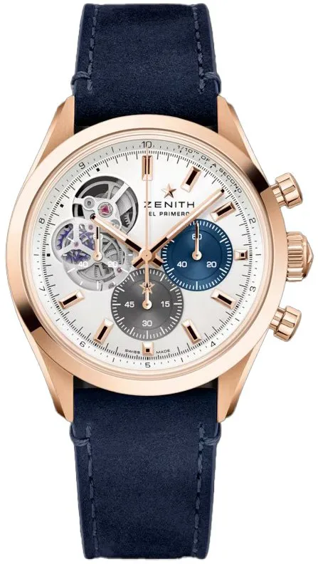 Zenith El Primero 18.3300.3604/69.C922 39.5mm Rose gold Silver