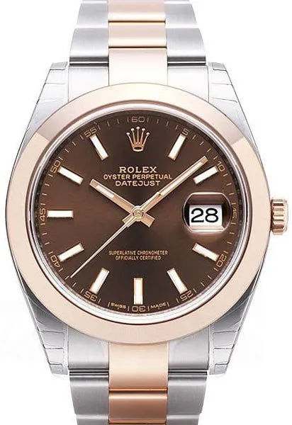 Rolex Datejust 41 126301 41mm Rose gold and Stainless steel Brown