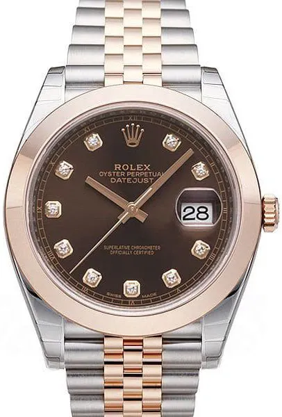 Rolex Datejust 41 126301 41mm Rose gold and Stainless steel Brown