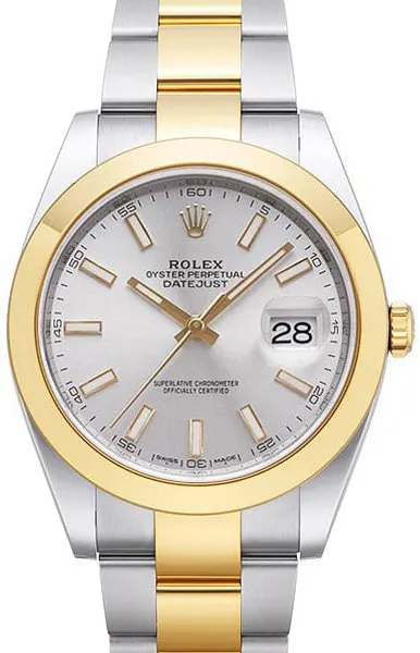 Rolex Datejust 41 126303 41mm Yellow gold and Stainless steel Silver