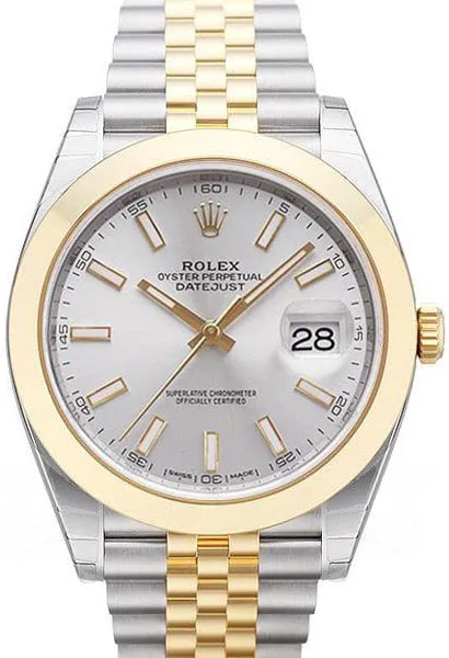 Rolex Datejust 41 126303 41mm Yellow gold and Stainless steel Silver