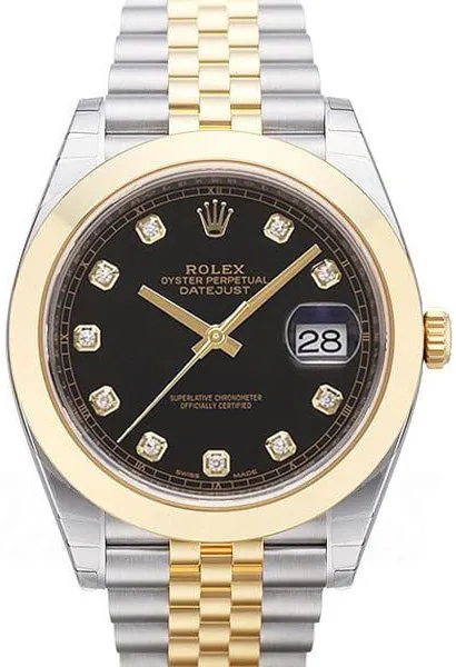 Rolex Datejust 41 126303 41mm Yellow gold and Stainless steel Black