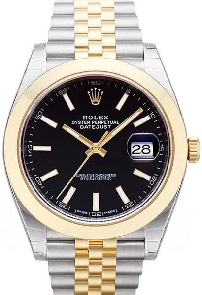 Rolex Datejust 41 126303 41mm Yellow gold and Stainless steel Black