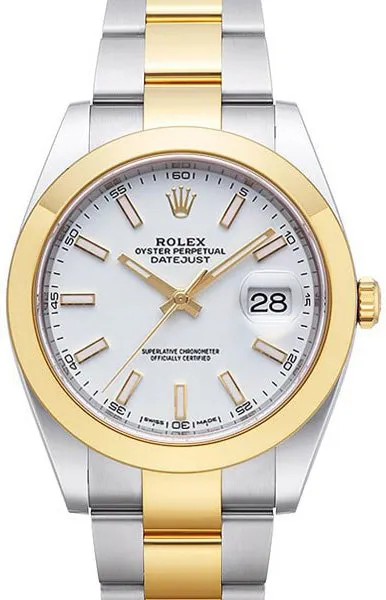 Rolex Datejust 41 126303 41mm Yellow gold and Stainless steel White