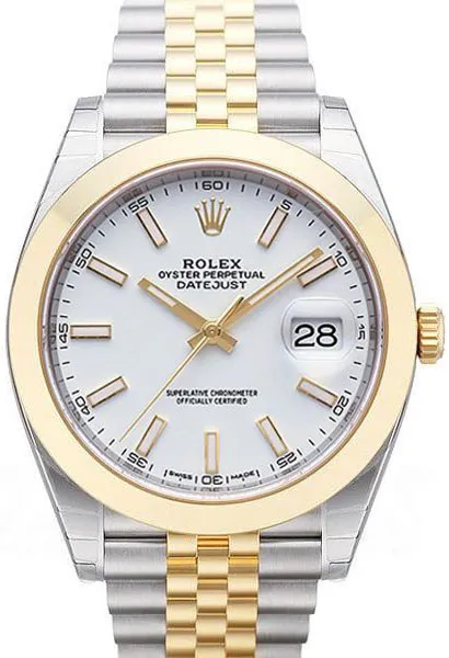 Rolex Datejust 41 126303 41mm Yellow gold and Stainless steel White