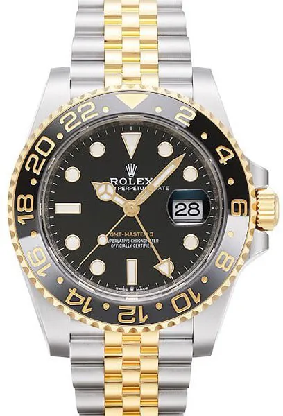 Rolex GMT-Master II 126713GRNR 40mm Yellow gold and Stainless steel Black