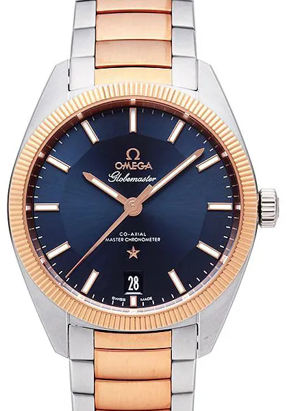 Omega Globemaster 130.20.39.21.03.001 39mm Rose gold and Stainless steel Blue