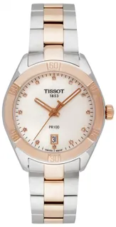 Tissot T-Classic T101.910.22.116.00 Rose gold and Stainless steel White