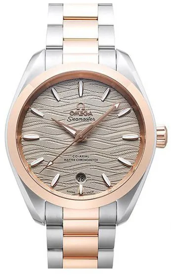 Omega Aqua Terra 220.20.38.20.06.001 38mm Rose gold and Stainless steel Gray