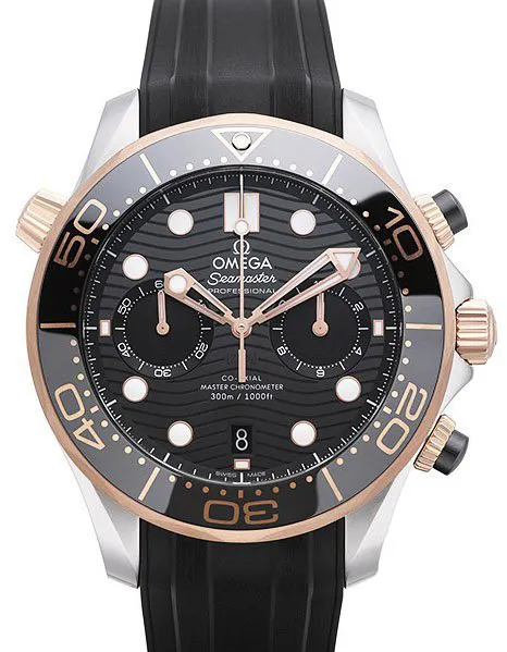 Omega Seamaster Diver 300M 210.22.44.51.01.001 44mm Rose gold and steel Black