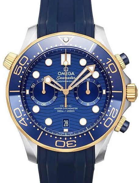 Omega Seamaster Diver 300M 210.22.44.51.03.001 44mm Yellow gold and stainless steel Blue