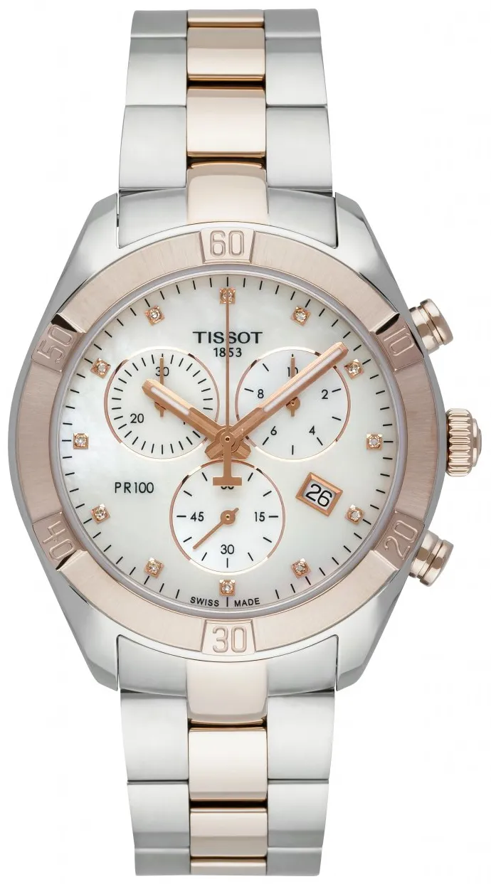 Tissot PR 100 T101.917.22.116.00 38mm Rose gold White Mother of Pearl