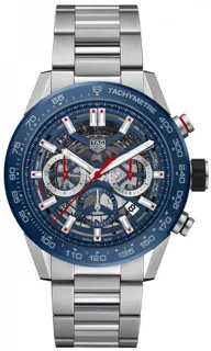 TAG Heuer Carrera Calibre HEUER 02 Automatic Chronograph CBG2A11.BA0654 Ceramic and Stainless steel Blue