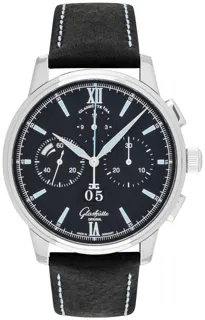 Glashütte Senator Chronograph Panorama Date 1-37-01-03-02-35 Stainless steel Black