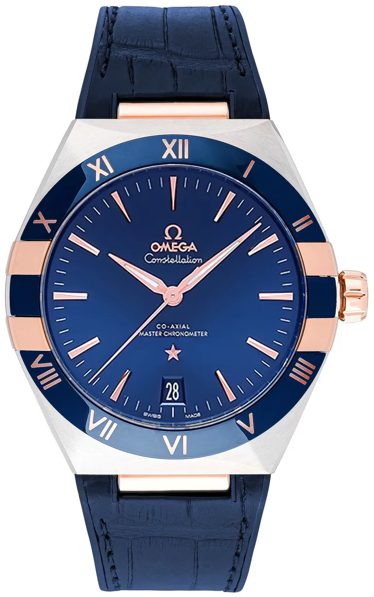 Omega Constellation 131.23.41.21.03.001 41mm Rose gold and steel Blue