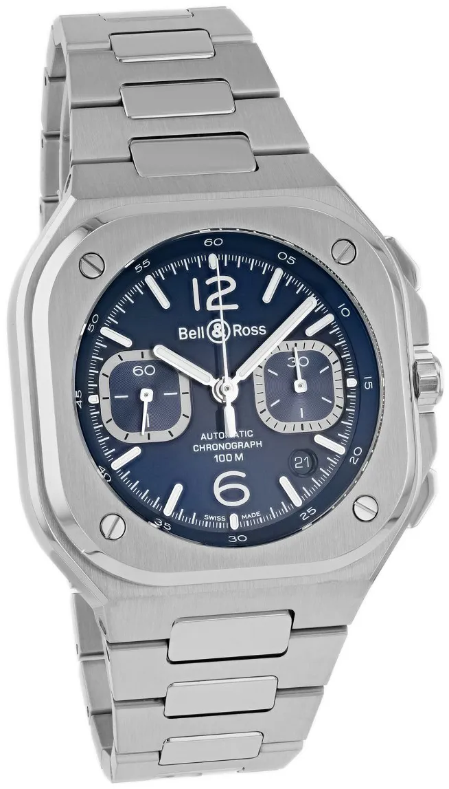 Bell & Ross Urban BR05C-BU-ST/SST 42mm Stainless steel Blue