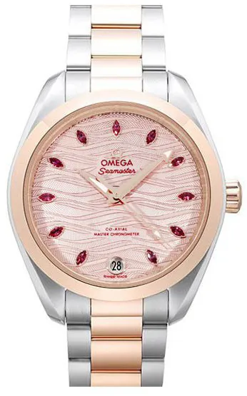 Omega Aqua Terra 220.20.34.20.60.001 34mm Rose gold and Stainless steel Pink