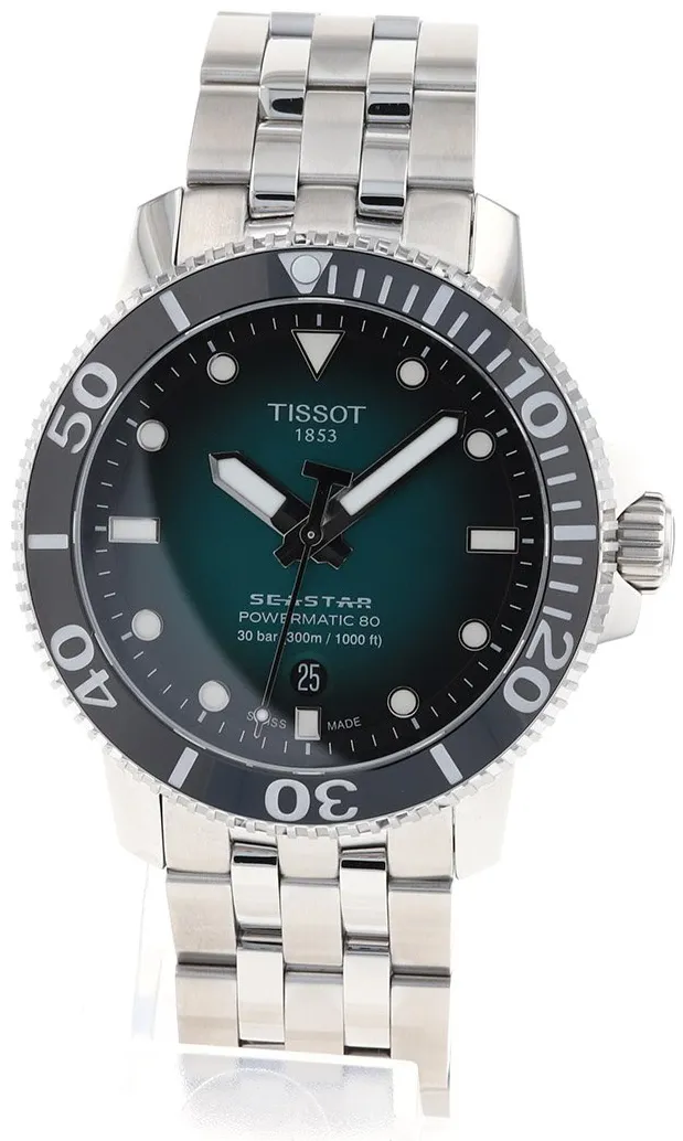 Tissot Seastar T1204071109101 43mm Ceramic and Stainless steel Black