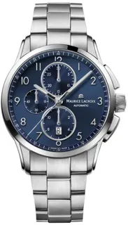 Maurice Lacroix Pontos Chronographe PT6388-SS002-420-1 Stainless steel Blue