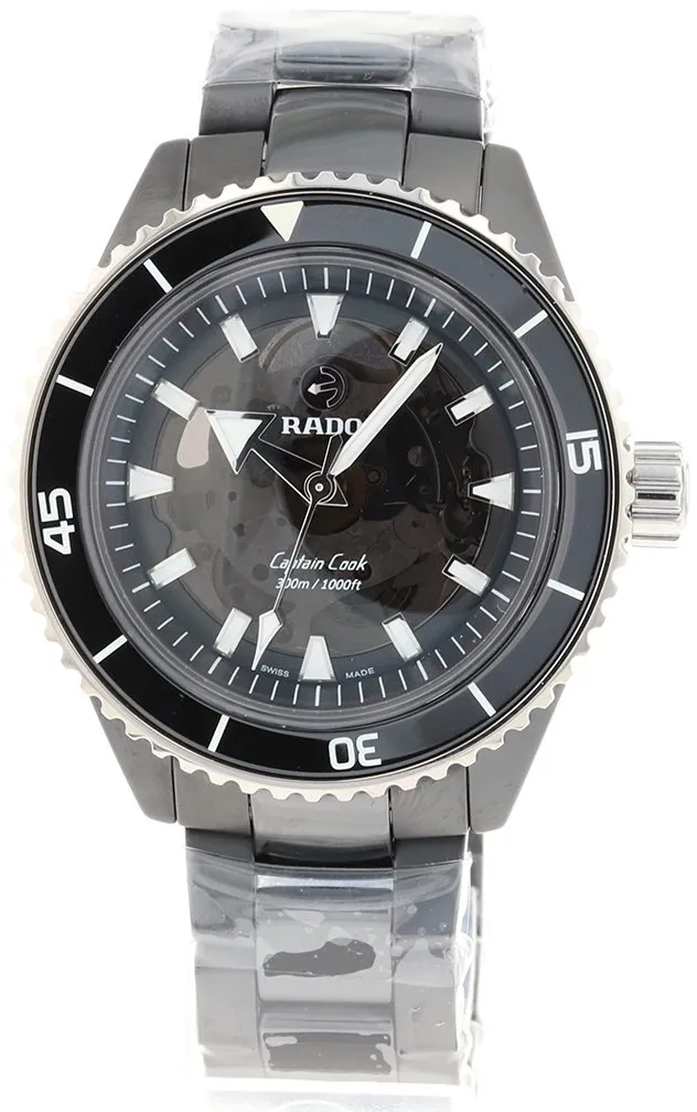 Rado Captain Cook R32127152 43mm Ceramic and Stainless steel Black