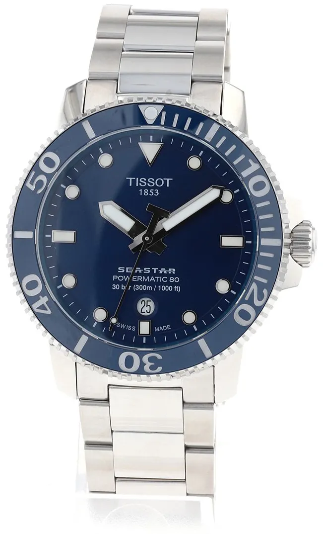 Tissot Seastar 1000 T120.407.11.041.03 43mm Ceramic and Stainless steel Blue