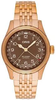 Oris Big Crown Bronze Pointer Date 01 754 7741 3166-07 8 20 01 Bronze Brown