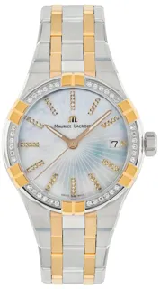 Maurice Lacroix Aikon Quartz AI1106-PVPD2-170-1 Rose gold and Stainless steel White