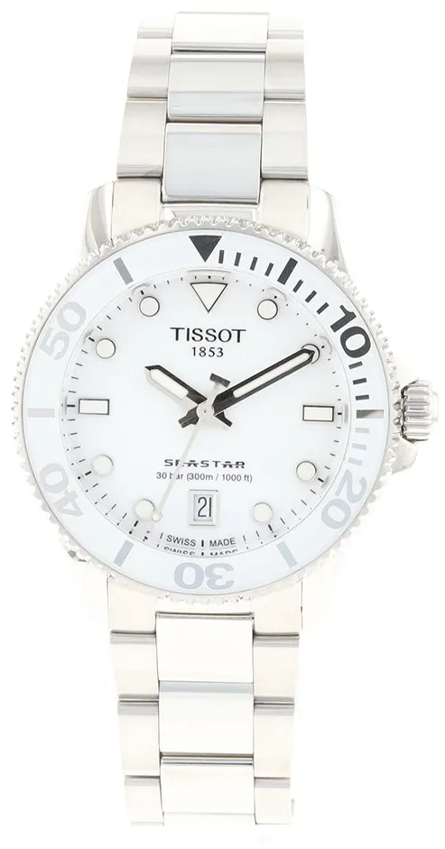 Tissot Seastar T120.210.11.011.00 36mm Stainless steel White