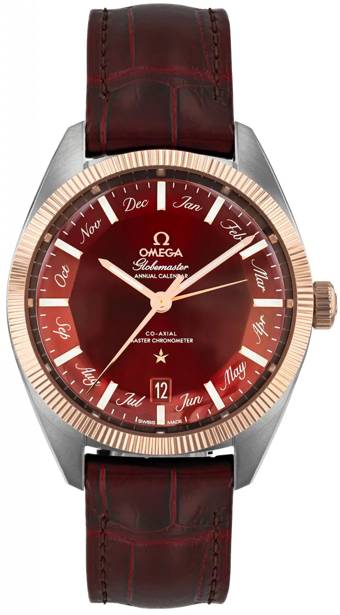 Omega Globemaster 130.23.41.22.11.001 41mm Rose gold and Stainless steel Red