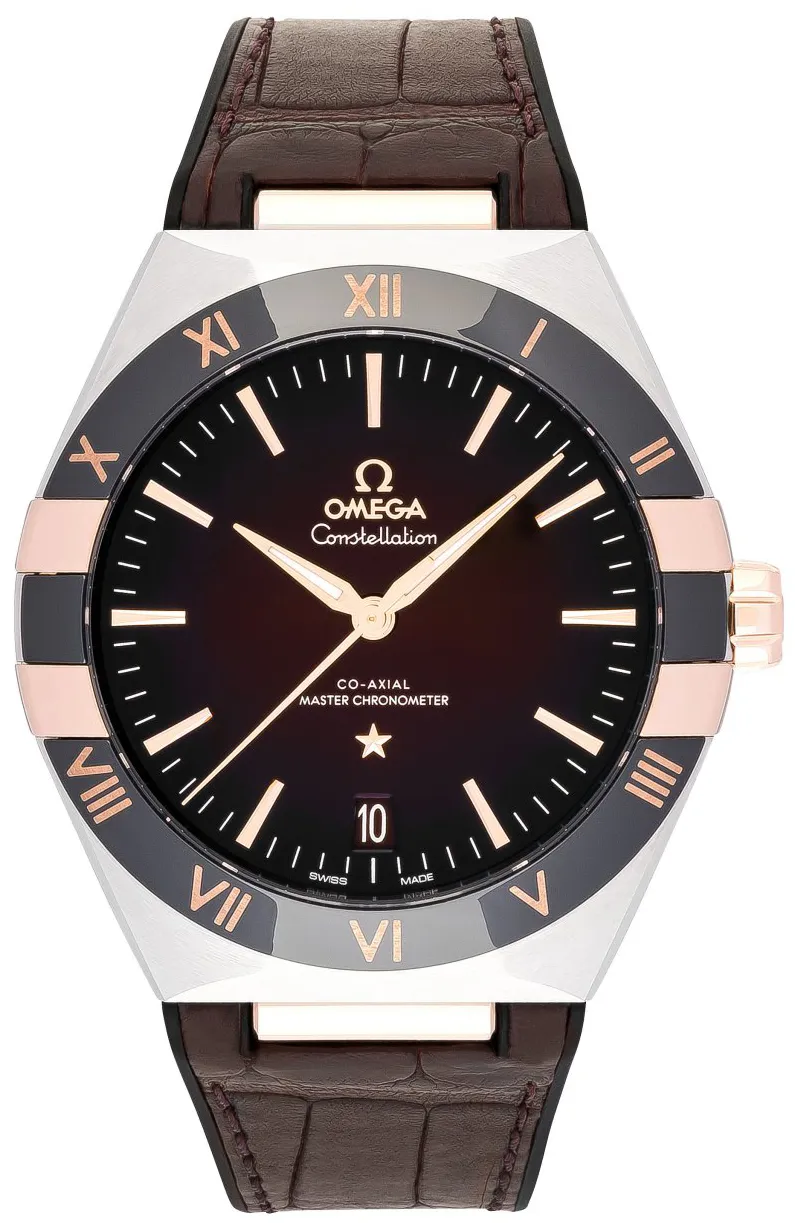 Omega Constellation 131.23.41.21.11.001 41mm Rose gold and steel Red