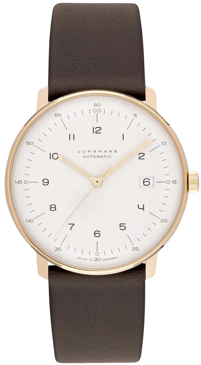 Junghans max bill 27/7806.02 38mm Yellow gold Silver