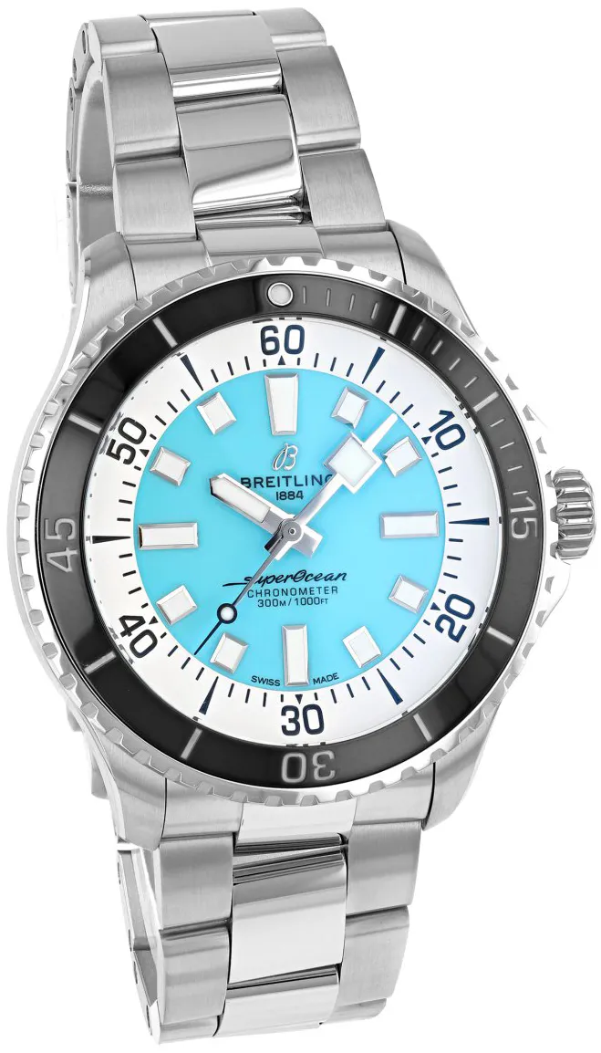 Breitling Superocean A17376211L2A1 44mm Stainless steel Turquoise