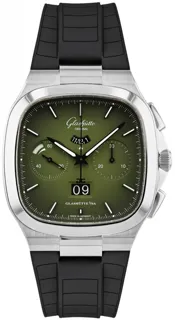 Glashütte Senator Chronograph Panorama Date 1-37-02-09-02-63 Stainless steel Green