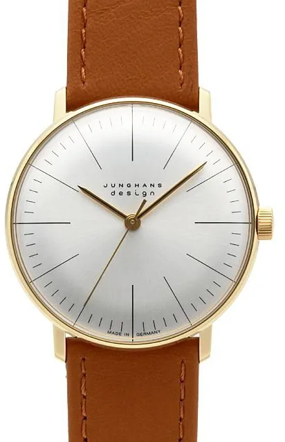 Junghans max bill 27/5703.02 34mm Yellow gold Silver