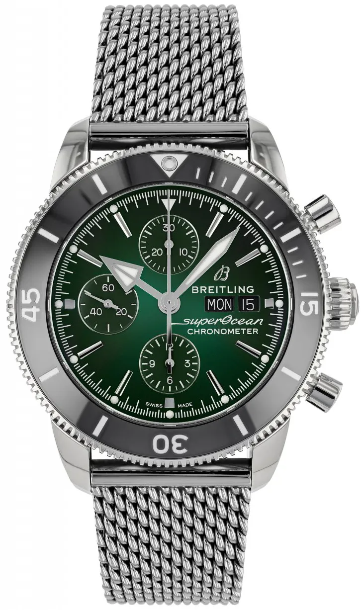 Breitling Superocean Heritage Chronograph A13313121L1A1 44mm Stainless steel Green