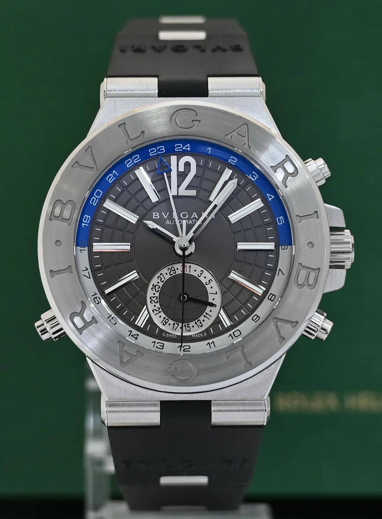 Bulgari Diagono 40mm Stainless steel Gray