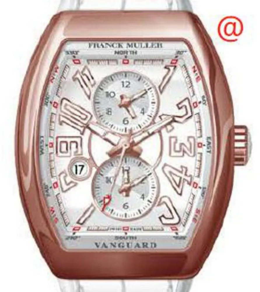 Franck Muller Master Banker V45MBSCDT5NBC(BLCBLC5N 45mm Rose gold White