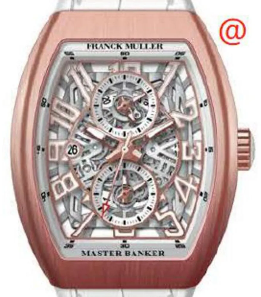 Franck Muller Master Banker V45MBSCDTSQT5NBRBC(BLCBLC5NBR 45mm Rose gold Transparent