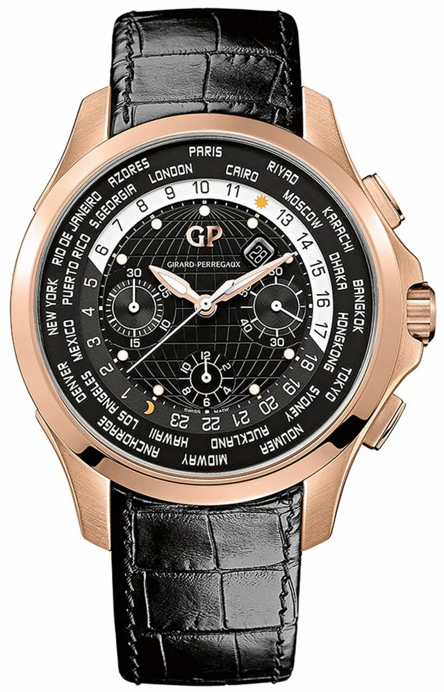 Girard-Perregaux Traveller 49700-52-632-BB6B 44mm Rose gold Black