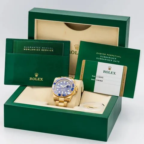Rolex Submariner Date 116618LB 40mm Yellow gold Blue 11