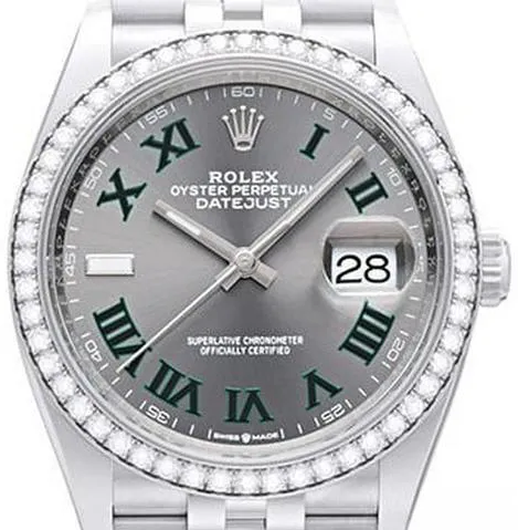 Rolex Datejust 36 126284RBR 36mm Yellow gold and Stainless steel Gray